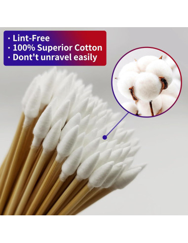 500 Hisopos de Algodón Largo FLIDUKK - Biodegradables 15.24 cm