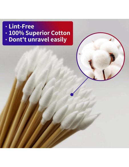 500 Hisopos de Algodón Largo FLIDUKK - Biodegradables 15.24 cm