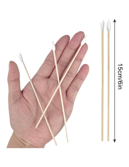 Bastones de Limpieza de Armas Garrelett 200PCS Algodón 15.24cm