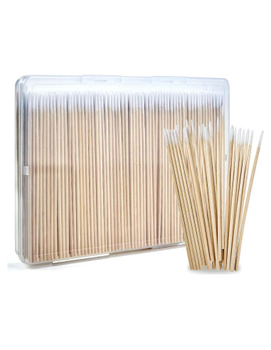 400PCS Hisopos de Algodón Punta Fina ElELing 10 cm para Belleza