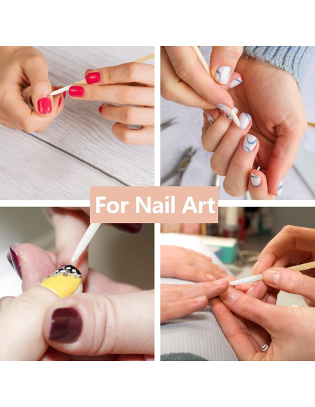 400PCS Hisopos de Algodón Punta Fina ElELing 10 cm para Belleza