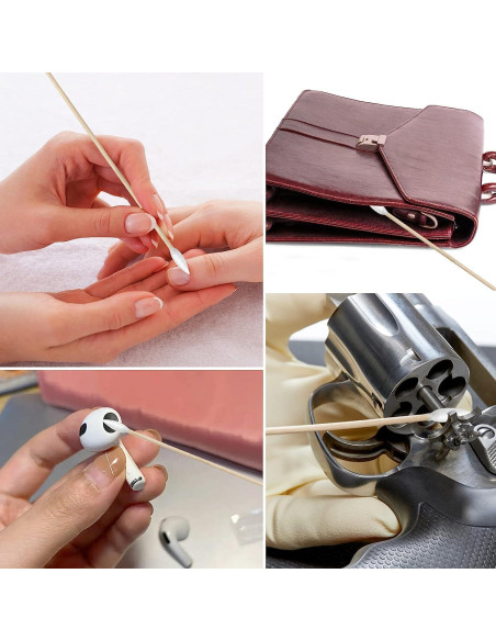 Bastones de Limpieza de Armas Garrelett 200PCS Algodón 15.24cm