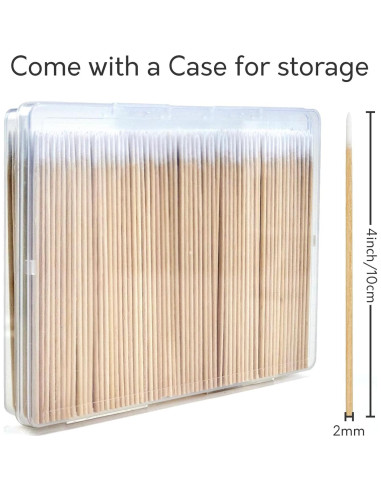 400PCS Hisopos de Algodón Punta Fina ElELing 10 cm para Belleza
