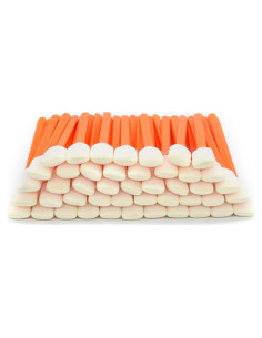 100 Palitos de Limpieza de Espuma Naranja 128mm Ziznba