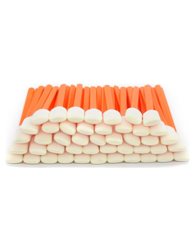 100 Palitos de Limpieza de Espuma Naranja 128mm Ziznba