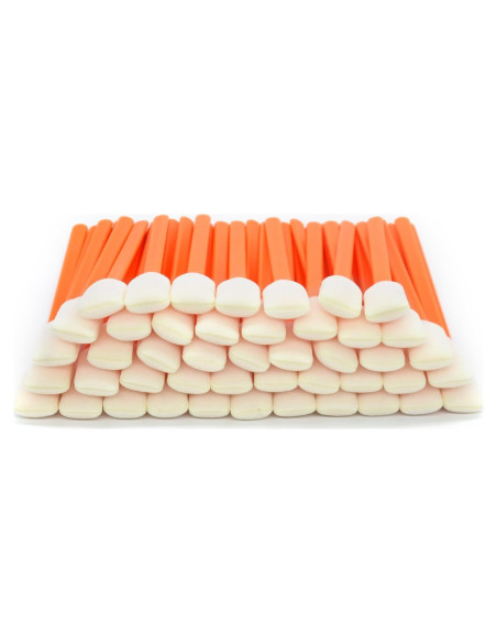 100 Palitos de Limpieza de Espuma Naranja 128mm Ziznba