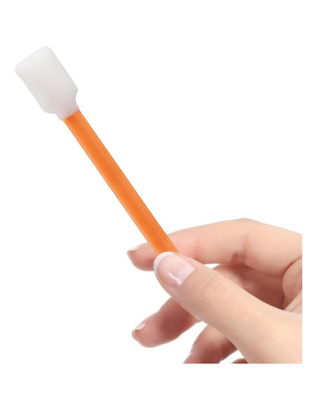100 Palitos de Limpieza de Espuma Naranja 128mm Ziznba