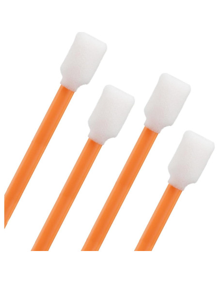 100 Palitos de Limpieza de Espuma Naranja 128mm Ziznba