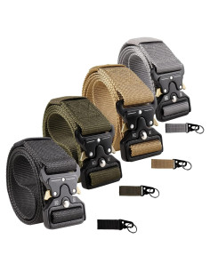 Cinturón Táctico Nylon 4 Piezas Hebilla Rápida 125 cm