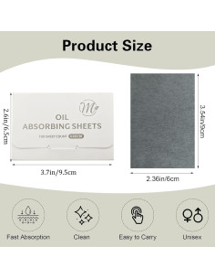 Papel Absorbente de Aceite Facial KUKUGO - 600 Hojas Naturales 2