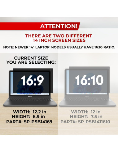 Filtro de Pantalla Privada 14" SightPro - Antirreflejo 16:9