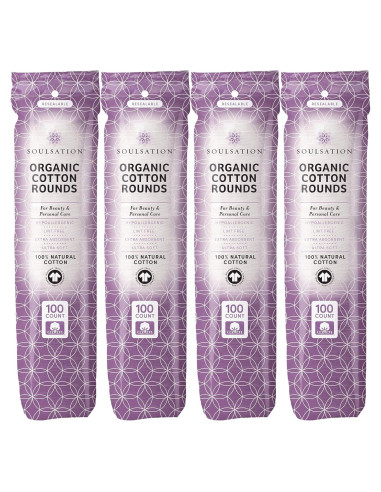 Rondas de Algodón Orgánico Soulsation 400 Unidades Hipoalergénicas