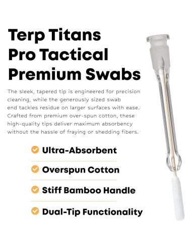 Bastones de Algodón de Bambú TerpTitans 15 cm - Paquete de 2