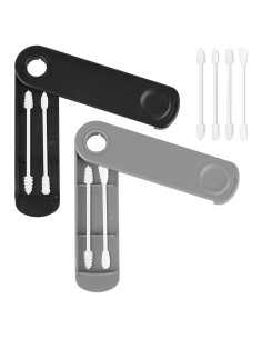 Hisopos de Silicona Reutilizables AUMIO 4 Pcs - Negro y Gris