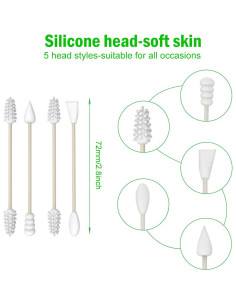 Hisopos de Silicona Reutilizables AUMIO 4 Pcs - Negro y Gris 2