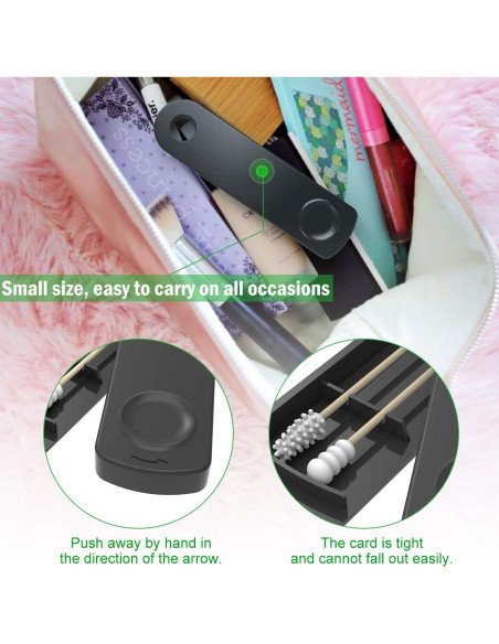 Hisopos de Silicona Reutilizables AUMIO 4 Pcs - Negro y Gris