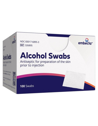 Hisopos de Alcohol BD 100 Unidades Gruesos y Suaves