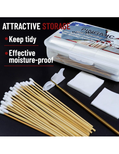 PINGMIC Kit de Limpieza de Armas - 300 Parches y 200 Hisopos