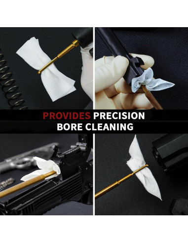 PINGMIC Kit de Limpieza de Armas - 300 Parches y 200 Hisopos