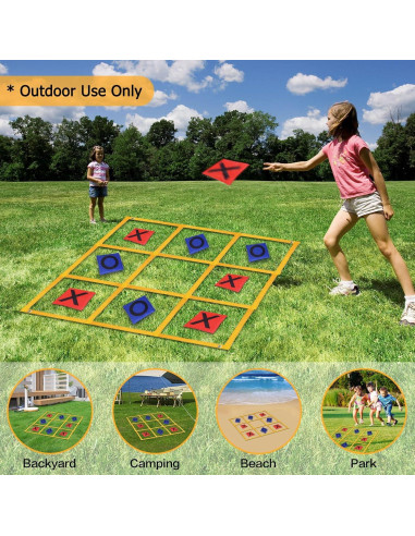 Juego Gigante de Tres en Raya Gocasmus 119x119cm Portátil