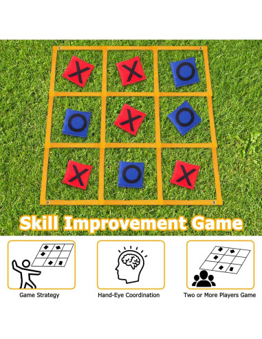 Juego Gigante de Tres en Raya Gocasmus 119x119cm Portátil