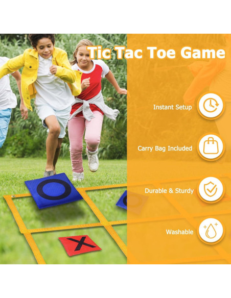 Juego Gigante de Tres en Raya Gocasmus 119x119cm Portátil