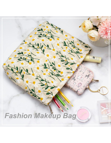 Neceser Cosmético Grande PAZIMIIK Lona Blanca 26x18 cm Neceser Cosmético Grande PAZIMIIK Lona Blanca 26x18 cm