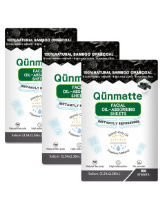 Papel Absorbente de Aceite Qünmatte - 300 Hojas Naturales