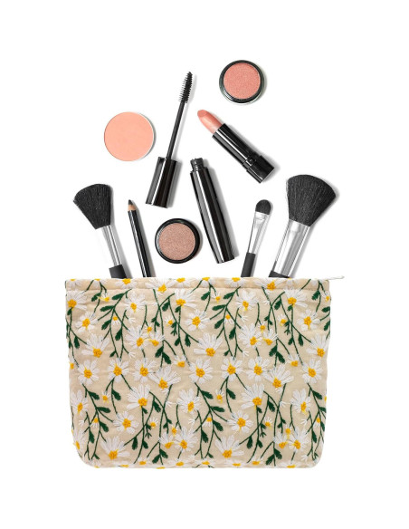 Neceser Cosmético Grande PAZIMIIK Lona Blanca 26x18 cm Neceser Cosmético Grande PAZIMIIK Lona Blanca 26x18 cm