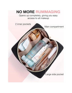 Bolsa de Maquillaje Pequeña BAGSMART Negra Resistente al Agua 2