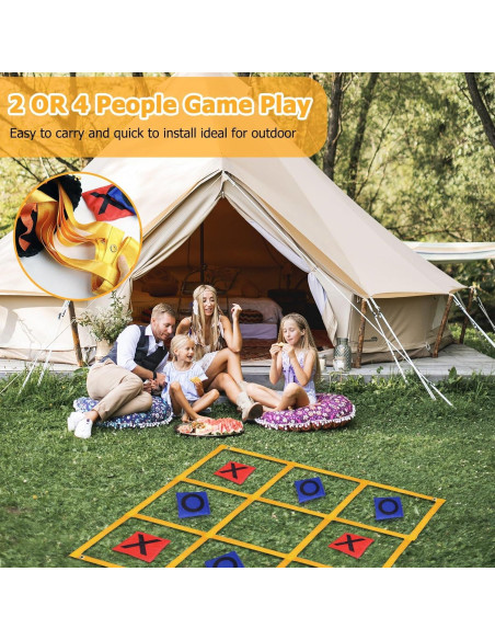 Juego Gigante de Tres en Raya Gocasmus 119x119cm Portátil