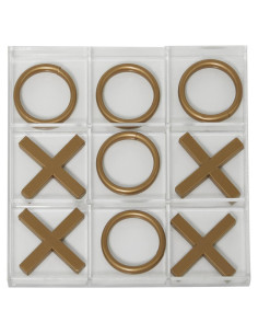 Juego de Tic Tac Toe Deco 79 Dorado 30.48 cm x 2.54 cm