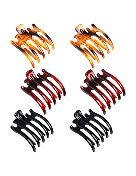Clips de Pelo Antideslizantes Syhood - 6 Piezas en 3 Colores