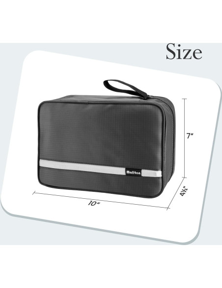 Bolsa de Aseo Colgante Maliton Negra 28.4x19.3cm Impermeable