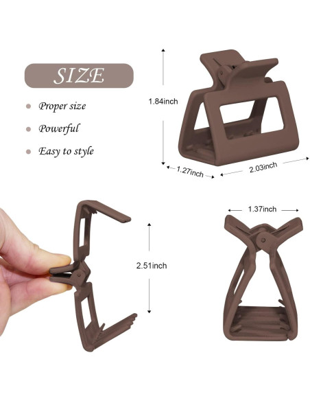 Clips de Garra Medianos para Cabello Cobinaan - 6 Colores Clips de Garra Medianos para Cabello Cobinaan - 6 Colores