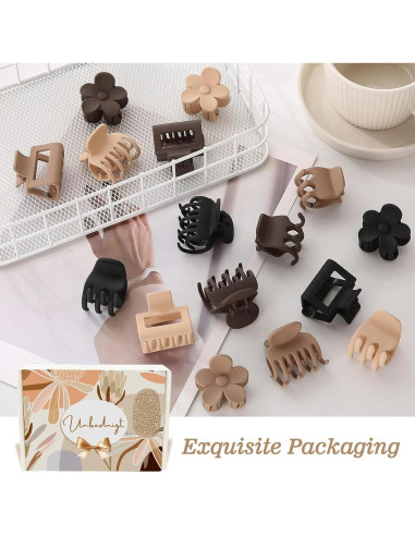 16 Clips de Garra para Cabello Unbednigt - Duraderos y Antideslizantes