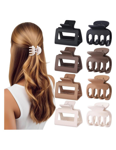 Set de Clips para Cabello USDNICE 8 Pcs Antideslizantes