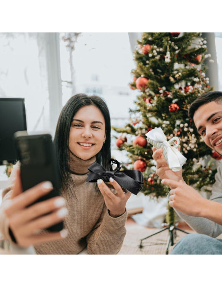 Clips de Garra con Lazo Sizobi - 2 Piezas Blanco y Negro