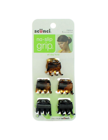 Pinzas Mini de Mandíbula Scunci Sin Deslizamiento - 5 Unidades