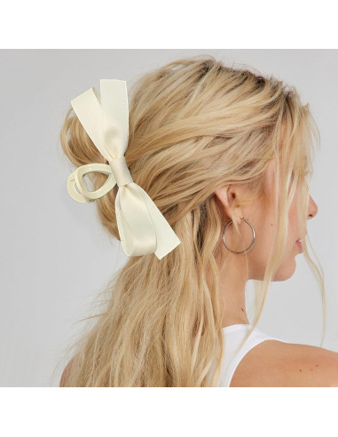 Clips de Garra con Lazo Sizobi - 2 Piezas Blanco y Negro