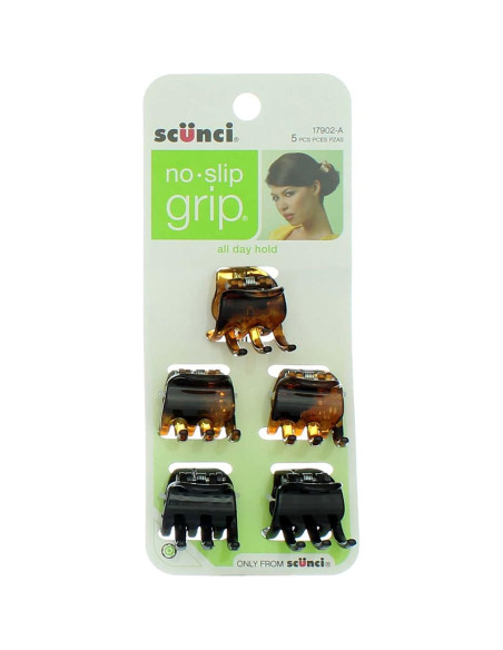 Pinzas Mini de Mandíbula Scunci Sin Deslizamiento - 5 Unidades