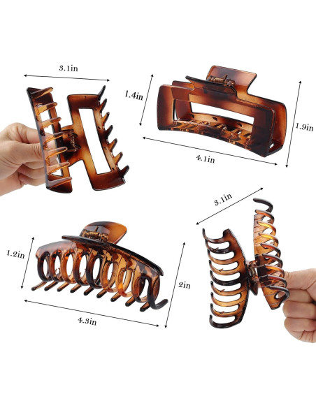 Clip de Garra para Cabello Laxizar 10.9 cm 8 Piezas Clip de Garra para Cabello Laxizar 10.9 cm 8 Piezas