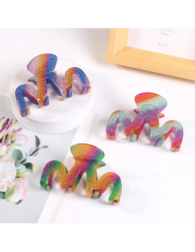 Clips de Garra para el Cabello Jayongnee 3 Piezas Multicolor