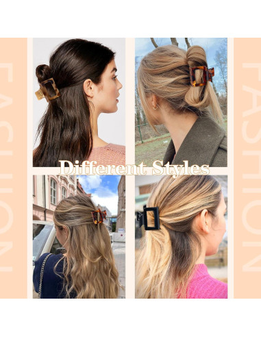 6 Clips de Garra Rectangulares Medianos Auseibeely - Antideslizantes