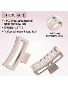 Clip de Garra para Cabello Grueso Scunci Conair - Rosa Claro 2