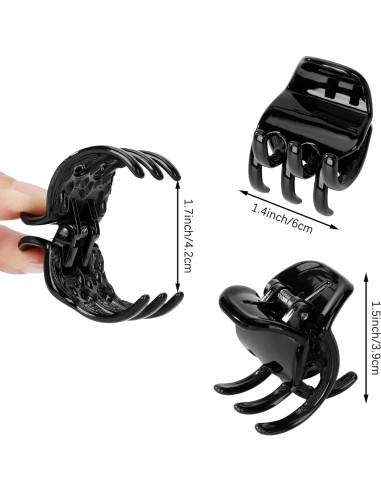 8 Clips de Cabello Anshihua Medianos Antideslizantes 3.3 cm