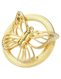 Soporte Magnético Doflyesky Mariposa Oro Brillante para iPhone