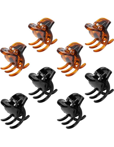 8 Clips de Cabello Anshihua Medianos Antideslizantes 3.3 cm