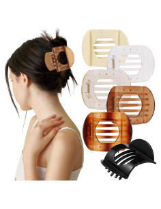 Clips de Garra para Cabello Molizummy 6 Piezas Colores Neutros