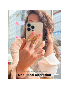 Soporte Magnético Doflyesky Mariposa Oro Brillante para iPhone 2